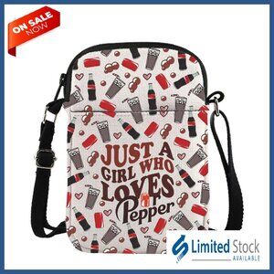 Compact Canvas Crossbody Bag with 3 Pockets Adjustable Strap